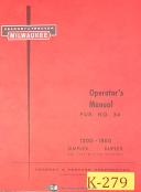 Kearney & Trecker 1200-1800, Simplex Duplex, Milling, Operator's Manual